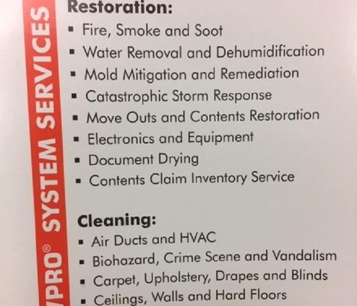 List of services
